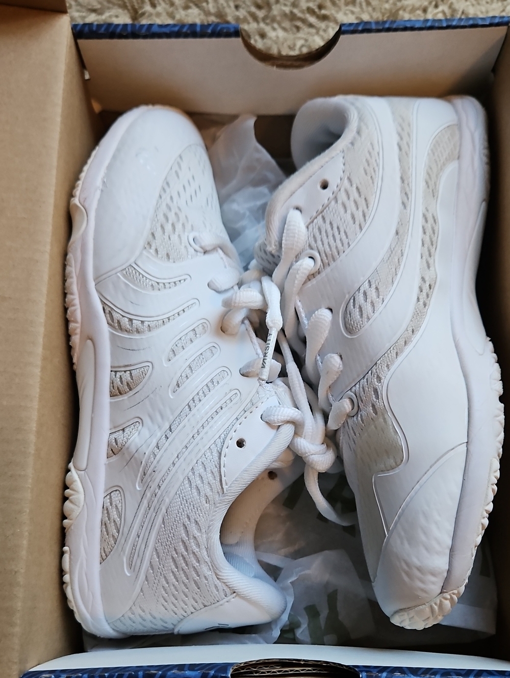 Varsity White Kids Sneakers - Breathable Athletic Shoes